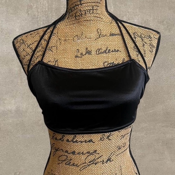 Edikted Tops - Edikted Black Satin Top